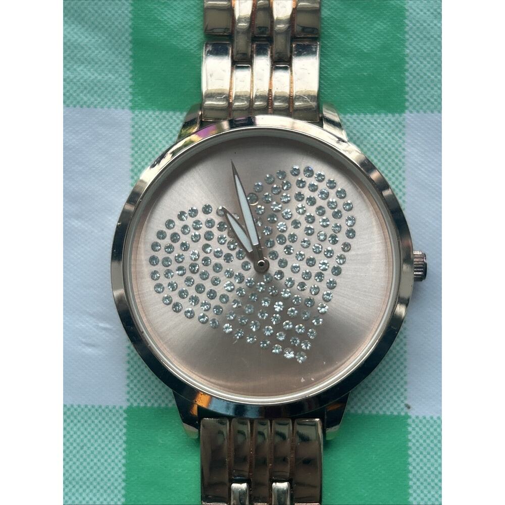 Peck & Peck Rose Gold Tone Heart Dial Women’s Quartz Watch
